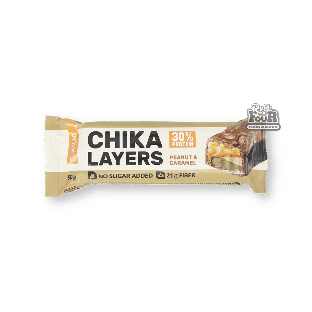 Պրոտեինային բատոն «Chika Layers Կարամել և գետնանուշ» 60գ